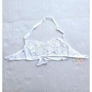 Free People x We Are HAH White ECO Halter Bralette – Size S – Whimsical Lingerie